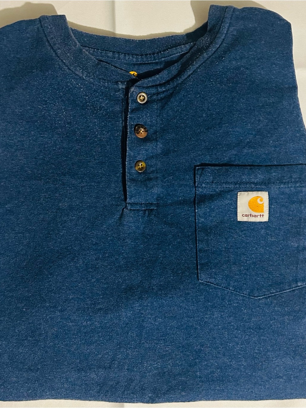 Carhartt Men’s Navy Blue Henley Pocket Short Sleeve Size 3XL Tall